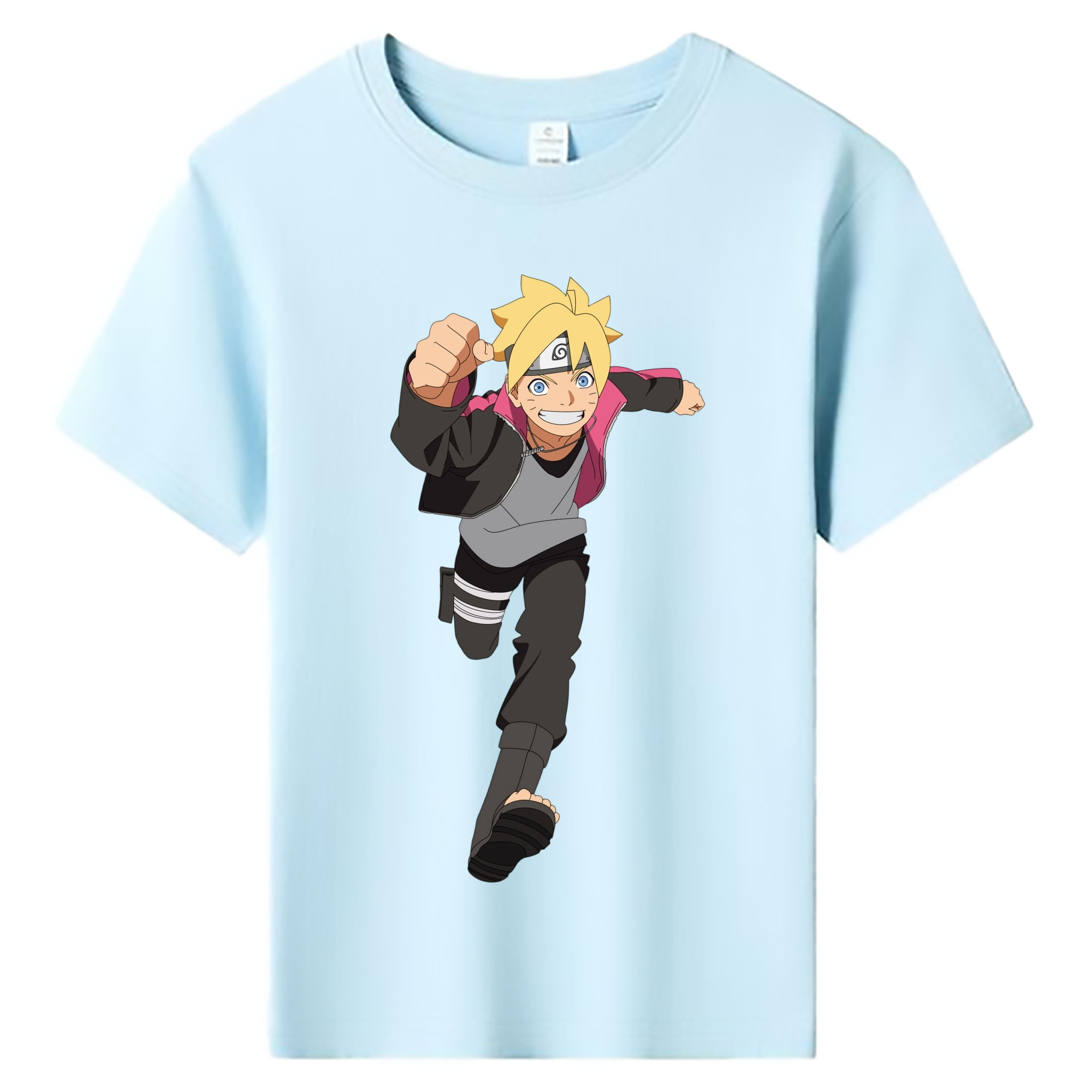 NARUTO -ナルト- うずまき ボルト Uzumaki Boruto 綿100％キッズTシャツ（フロントプリント）